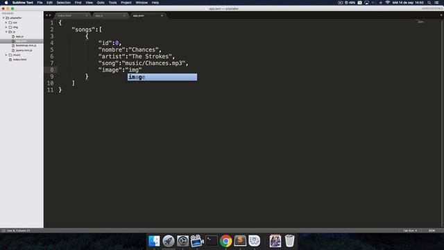 2.- Crea un mini reproductor - Creando JSON de canciones смотреть онлайн