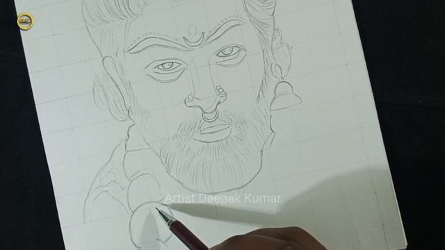 Pushpa 2 Outline Drawing, Allu Arjun's Pushpa 2 look Outline Drawing,Allu Arjun Vibrant Look Drawin смотреть онлайн
