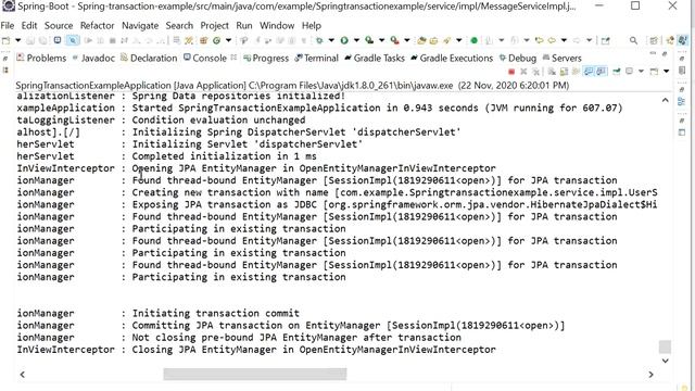 Spring Boot Transaction Management With Propagation смотреть онлайн