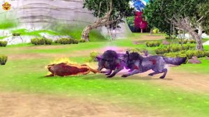Monster Elephant Lion Vs Alien Wolf   3 Headed Dragon Vs Zombie Elephant   Animal Revolt Epic Battl