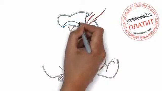 Как карандашом нарисовать розового мишку Гамми смотреть онлайн