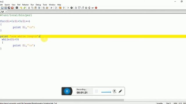 using for, while and do while loop in perl смотреть онлайн