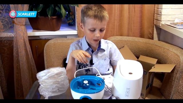 Мирослав вскрывает коробку с humidifier увлажнителем воздуха Scarlet OVER FHD 50fps смотреть онлайн