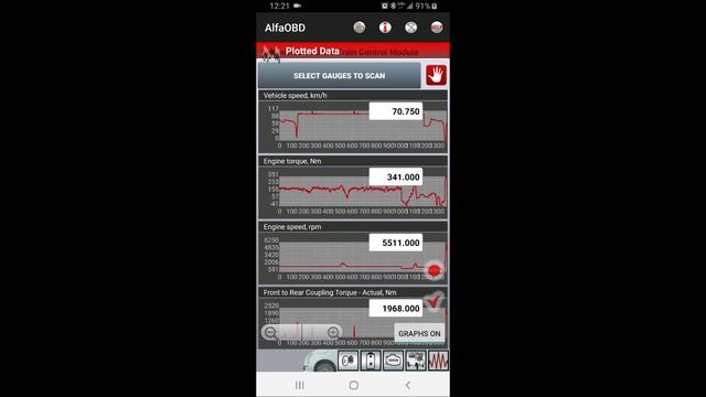 AlfaOBD 2016 Trailhawk 0-100kms/h Engine torque display, Auto Mode смотреть онлайн
