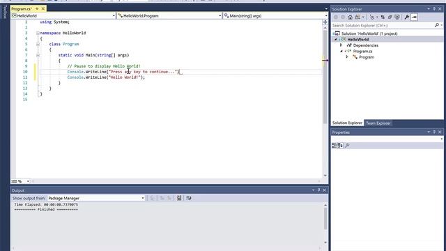 Create C# HelloWorld Console Application and Publish to Git смотреть онлайн