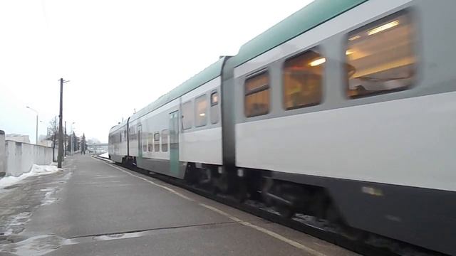 Дизель-поезда ДП3-003 и ДП3-002 с поездом №705 Полоцк-Могилёв. смотреть онлайн