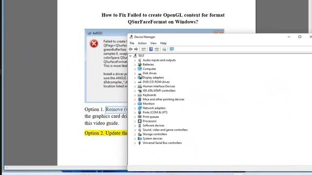 Fix Failed to create OpenGL context for format QSurFaceFormat on Windows (10/13/2023 Updated) смотреть онлайн