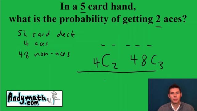 Probability of 2 aces (in a 5 card hand) смотреть онлайн