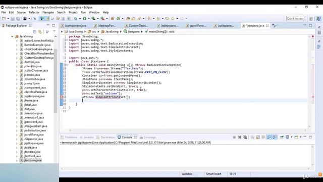 JTextPane using Swing in Java смотреть онлайн