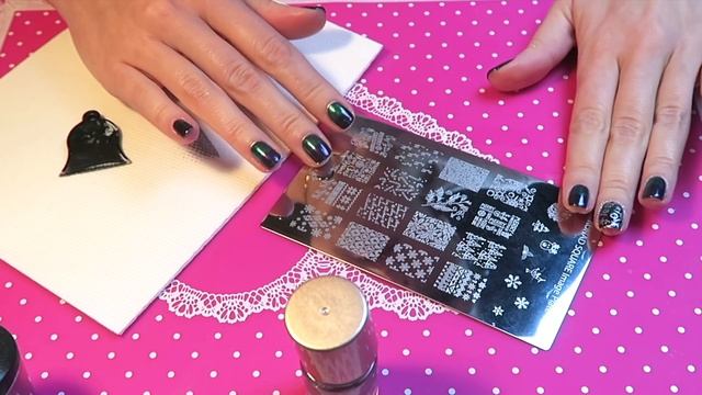 Зимний Стемпинг Хром с пластиной KONAD SQUARE IMAGE PLATE №10.Лак для Стемпинга Niocle Diary. смотреть онлайн