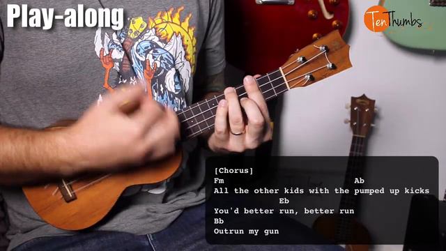 Foster the People - Pumped Up Kicks - Ukulele Tutorial with Tabs, Play-along смотреть онлайн