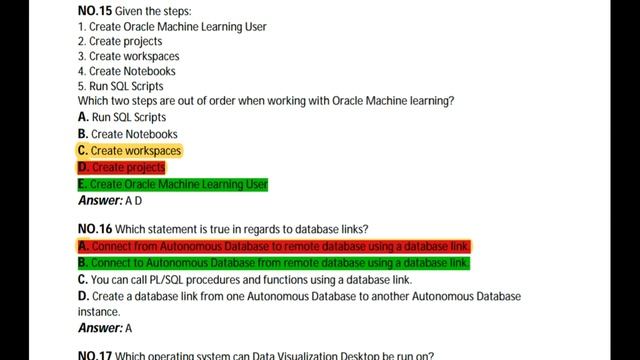 Oracle Autonomous Database Cloud 2020 Specialist _ 1Z0-931 Set-2 смотреть онлайн