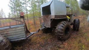 Самодельный вездеход. Болотоход на колесах низкого давления