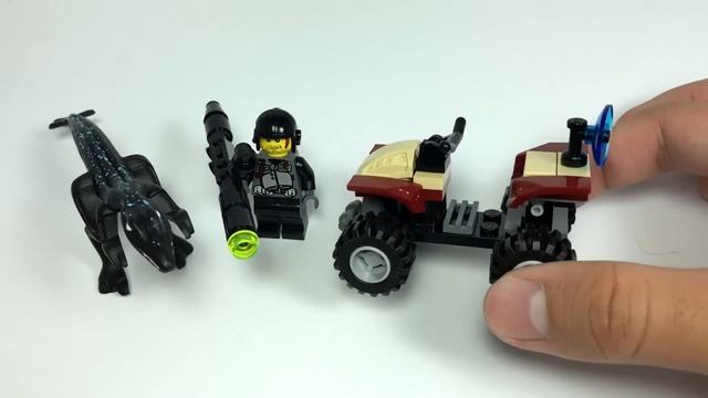 LEGO Dino Attack Steel Sprinter vs. Mutant Lizard review! 2005 set 7473! смотреть онлайн