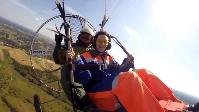 красивый полет на паратрайке с ProstoLeti.ru в СПБ смотреть онлайн
