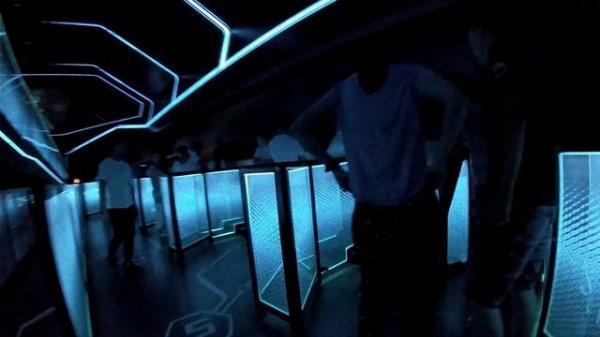 Tron Lightcycle Power Run Roller Coaster Shanghai Disneyland at Night On Ride 4K Ultra HD POV