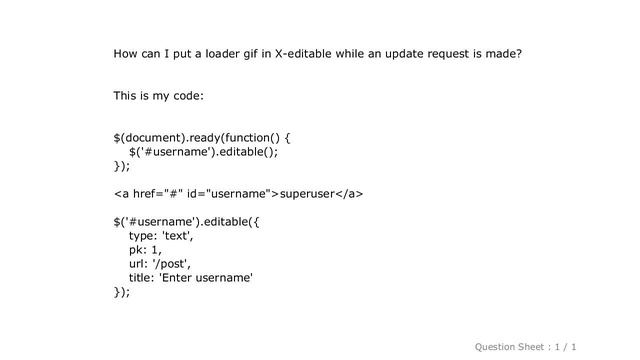 HTML : Adding a loader image/text in Bootstrap X-editable смотреть онлайн