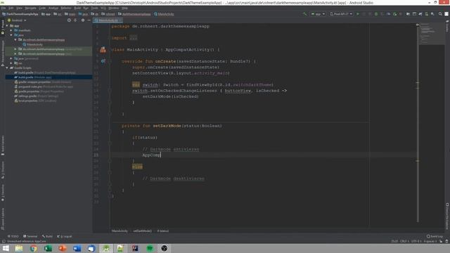 Android Dark Mode Example in Android Studio (Kotlin) - Part 1 (German/Deutsch) смотреть онлайн