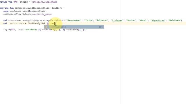 Kotlin Practical Session: Populate ListView using array Bengali смотреть онлайн