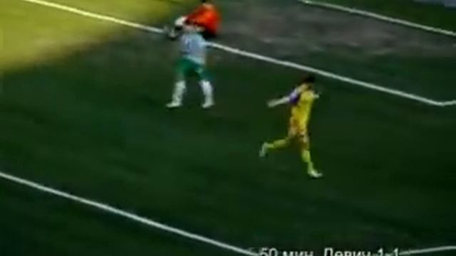 18 Чемпионат Украины. Металлист 1-1 Карпаты. 50 минута Марко Девич 1-1 смотреть онлайн
