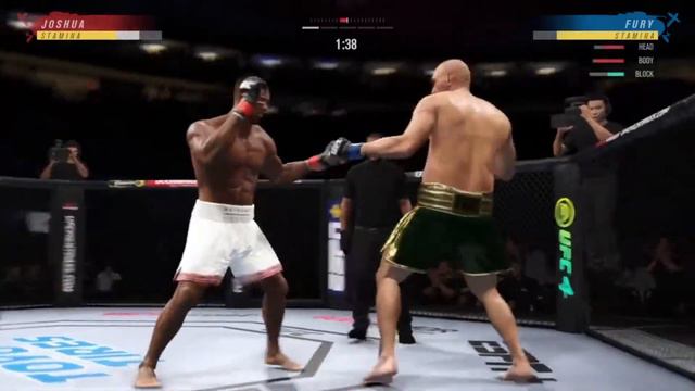 EA Sports UFC 4 - Antony Joshua VS Tyson Fury Full Fight Gameplay CPU vs CPU UFC4 NEW Stage смотреть онлайн
