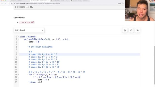 2652. Sum Multiples (Leetcode Easy) смотреть онлайн