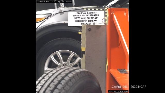 2020-2022 Ford Explorer / Lincoln Aviator NHTSA MDB Side Crash Test смотреть онлайн