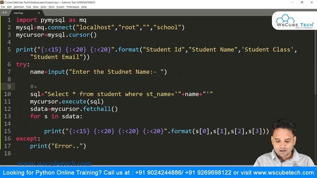 Learn Searching and Filter Data in Python MySql | Python Tutorial смотреть онлайн