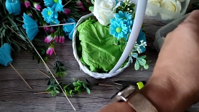 Собираю корзинку в мятном цвете. поболтушки. смотреть онлайн