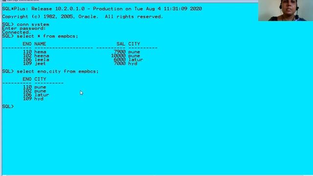 oracle select statement with operators смотреть онлайн