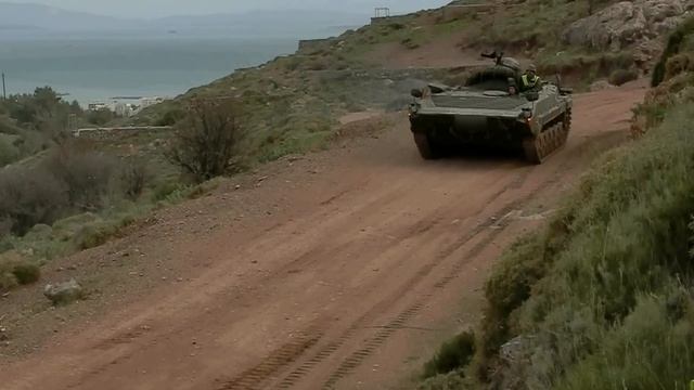 Hellenic Army Mech Infantry Platoon convoy. смотреть онлайн