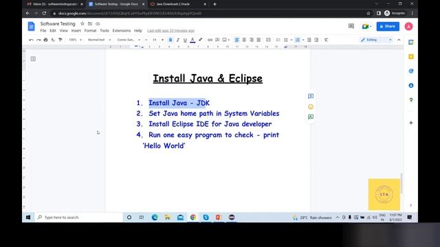 automation testing tutorial for beginners | setup java and eclipse | qa automation testing tutorial смотреть онлайн