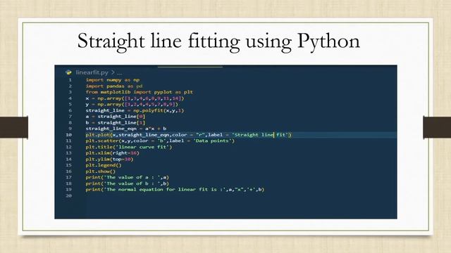 How to fit straight line using python смотреть онлайн