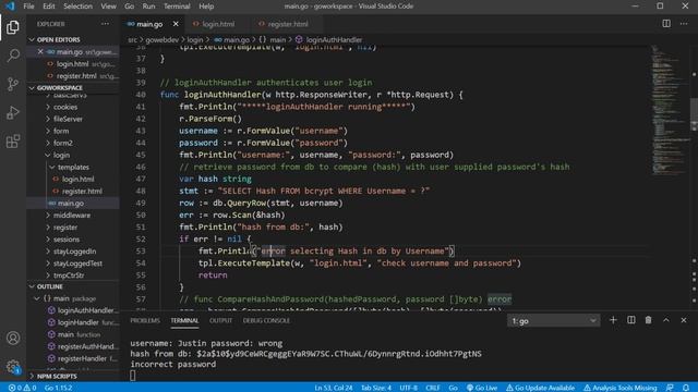 Login User - Golang Web Dev смотреть онлайн