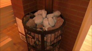 Каменка Harvia Legend Duo в готовой парилке.