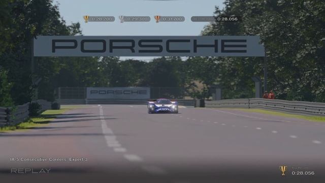 [Gran Turismo 7] IA-5 Licence Gold - Consecutive Corners: Expert 3 - Nissan R92CP Le Mans смотреть онлайн