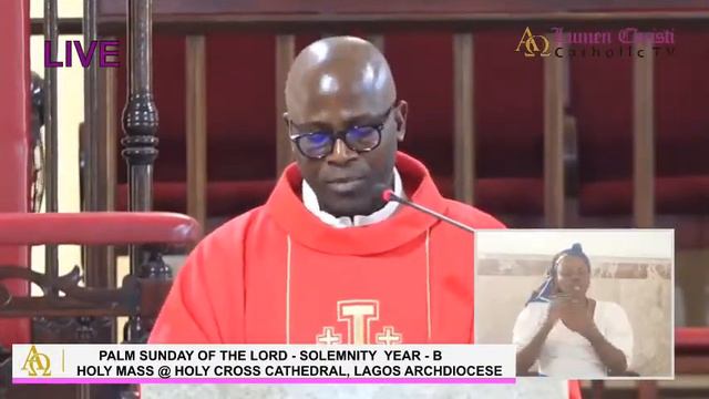 PALM SUNDAY OF THE LORD - SOLEMNITY YEAR - B HOLY MASS @ HOLY CROSS CATHEDRAL, LAGOS ARCHDIOCESE смотреть онлайн