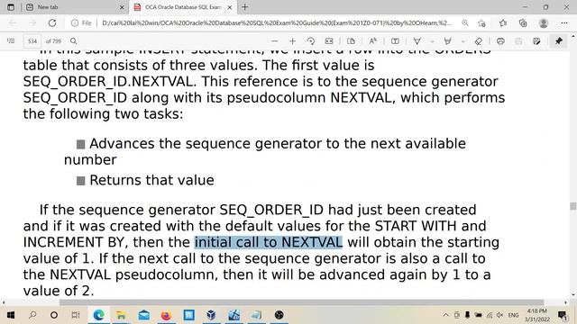 Hiểu rõ về Sequence , OCA Oracle Database SQL Exam Guide Exam 1Z0-071 смотреть онлайн