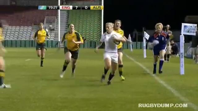 Nicole Beck's awesome try saving tackle on Fiona Pocock смотреть онлайн