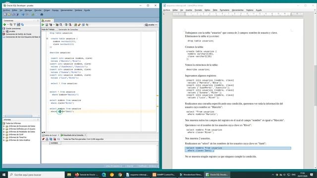 Curso de Oracle: Recuperar algunos registros (where) смотреть онлайн