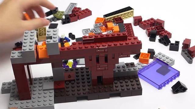 Лего Майнкрафт Подземная крепость 21122 Быстрая сборка - Lego Speed Build Review смотреть онлайн
