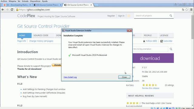 Curso Git - VS2010 | Comor Instalar Complementos y Plugins en VS2010 para Conectarlo con GitHub 201 смотреть онлайн