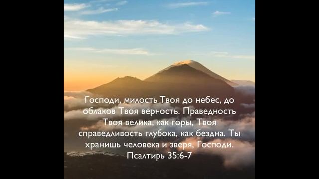 Золотой стих дня 05.04.22. Псалом 35. "Господи! милость Твоя до небес, истина Твоя до облаков" смотреть онлайн