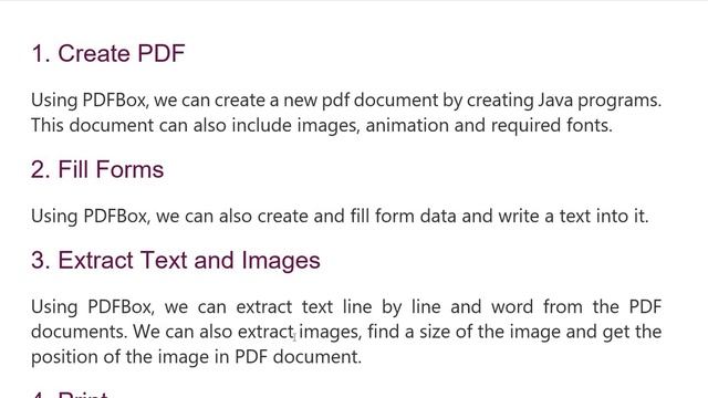 PDFBox | Features смотреть онлайн