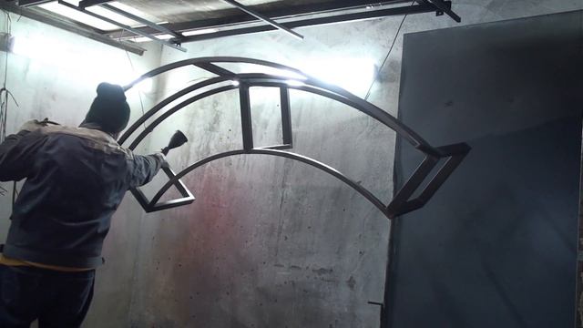 Процесс покраски порошковой краской. смотреть онлайн