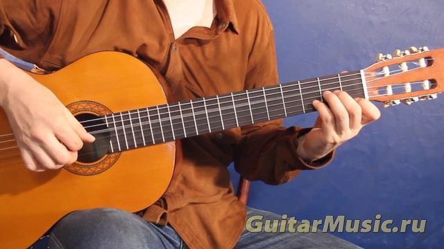 Как играть последовательность аккордов A7 Dm G C Dm Am E Am Перебором 1 смотреть онлайн