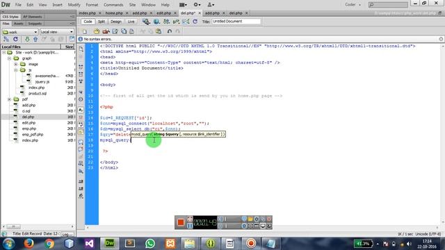 4. Delete Record In PHP смотреть онлайн