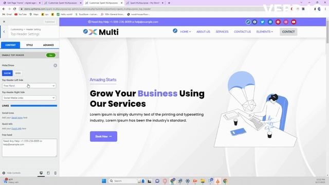 Header Section - Spark Multipurpose WordPress Theme смотреть онлайн