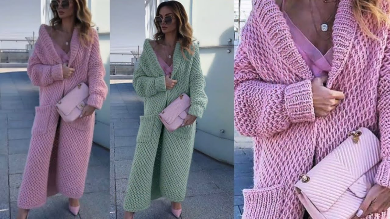 Стильный и модный кардиган из дорого бутика за 35 000 руб. Вяжется очень просто. смотреть онлайн