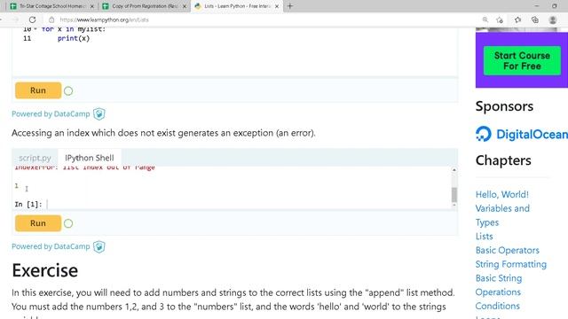 Python 3.Lists Learn Python Free Interactive Python Tutorial and 2 more pages смотреть онлайн